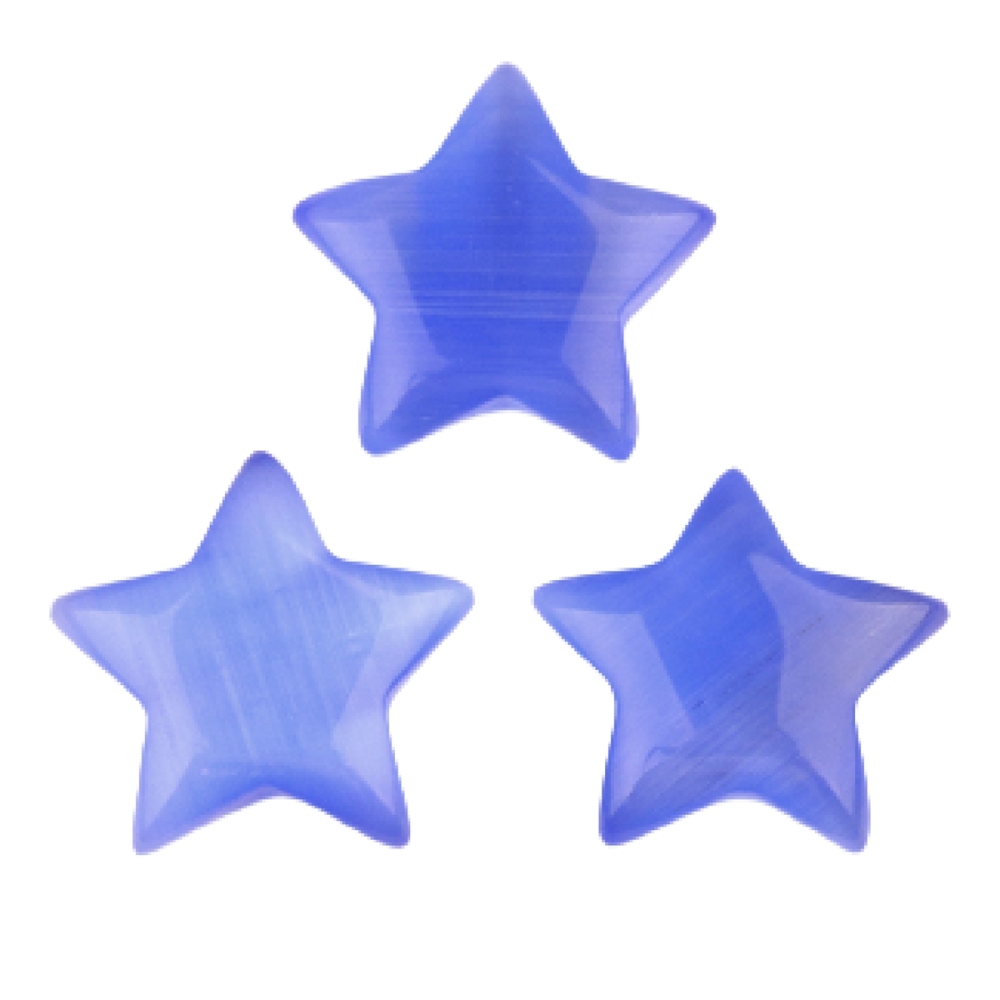 30MM Star Cat Eye Thumb Pocket Worry Crystal Polished Gemstone for DIY Meditation Reiki Balancing Decoration Witchcraft Meditation Collection