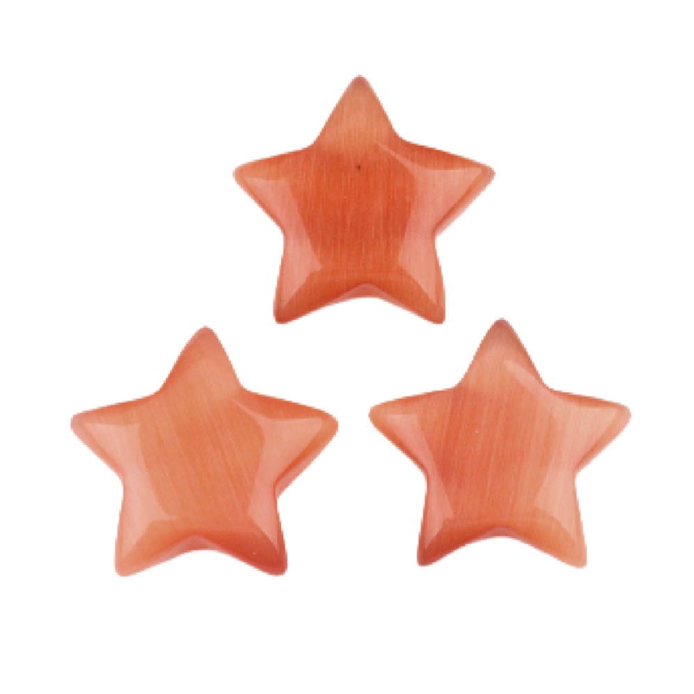 30MM Star Cat Eye Thumb Pocket Worry Crystal Polished Gemstone for DIY Meditation Reiki Balancing Decoration Witchcraft Meditation Collection