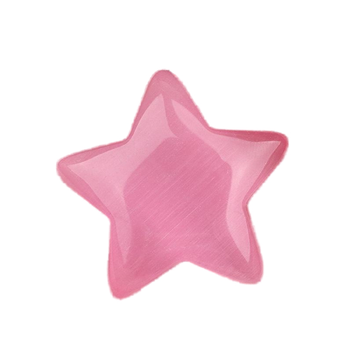 30MM Star Cat Eye Thumb Pocket Worry Crystal Polished Gemstone for DIY Meditation Reiki Balancing Decoration Witchcraft Meditation Collection