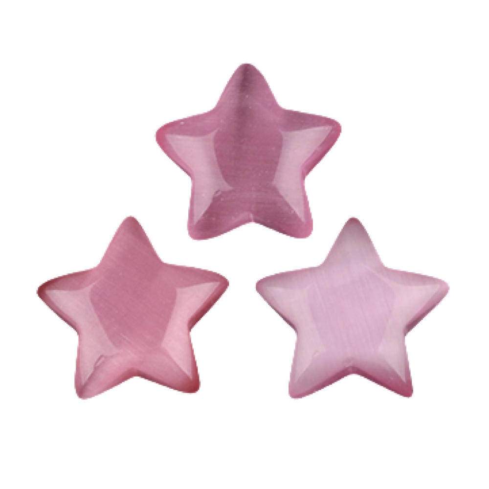 30MM Star Cat Eye Thumb Pocket Worry Crystal Polished Gemstone for DIY Meditation Reiki Balancing Decoration Witchcraft Meditation Collection