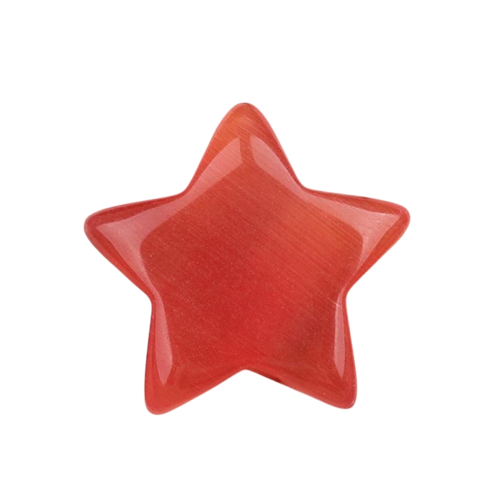 30MM Star Cat Eye Thumb Pocket Worry Crystal Polished Gemstone for DIY Meditation Reiki Balancing Decoration Witchcraft Meditation Collection
