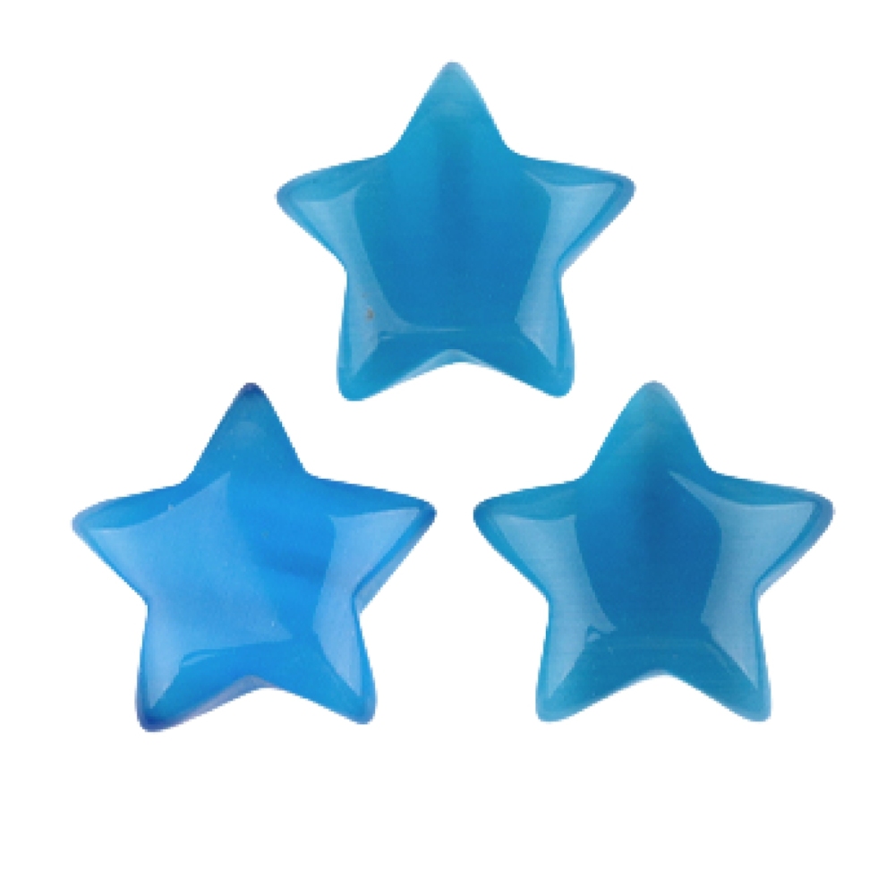 30MM Star Cat Eye Thumb Pocket Worry Crystal Polished Gemstone for DIY Meditation Reiki Balancing Decoration Witchcraft Meditation Collection