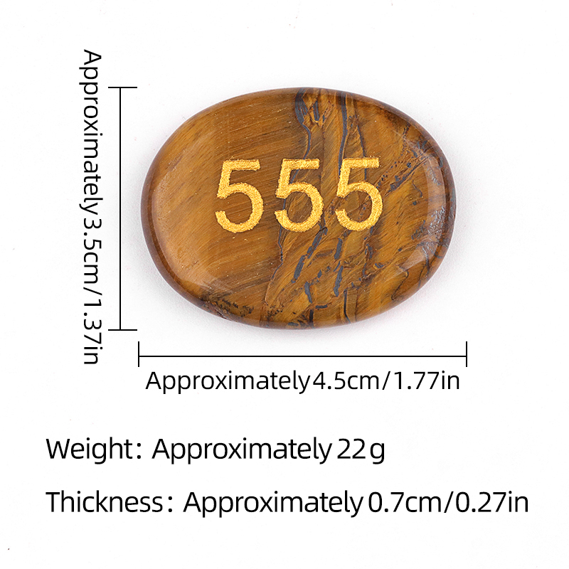 Thumb Worry Stone for Anxiety Stress Relief Meditation Home Decor-"Number"
