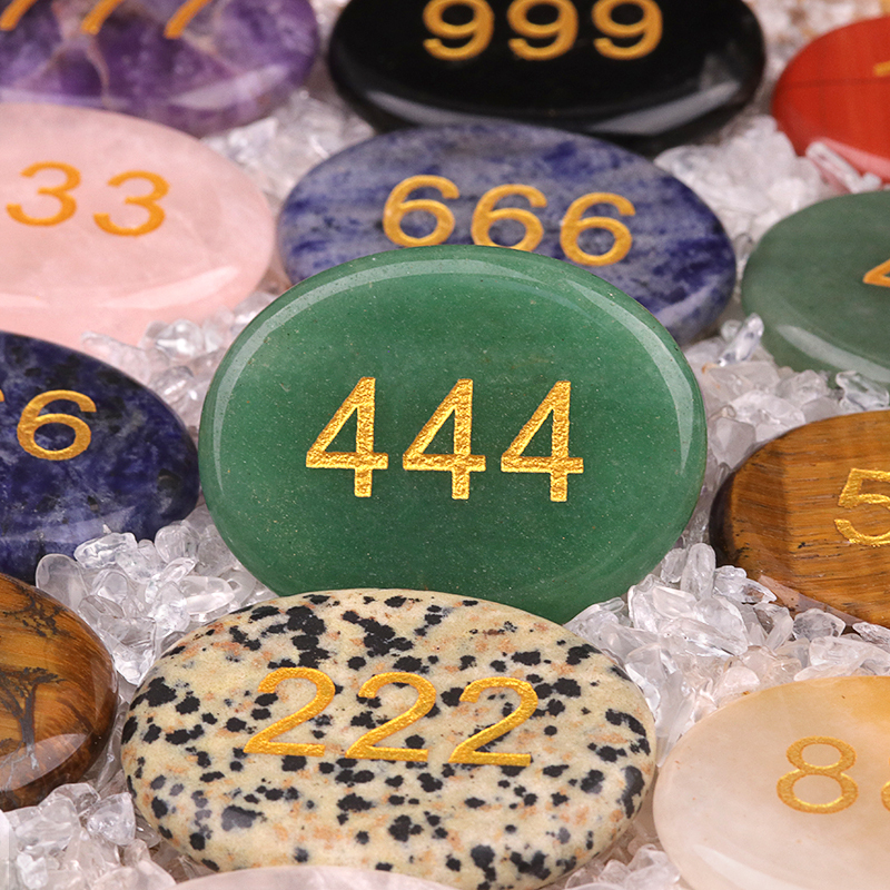 Thumb Worry Stone for Anxiety Stress Relief Meditation Home Decor-"Number"