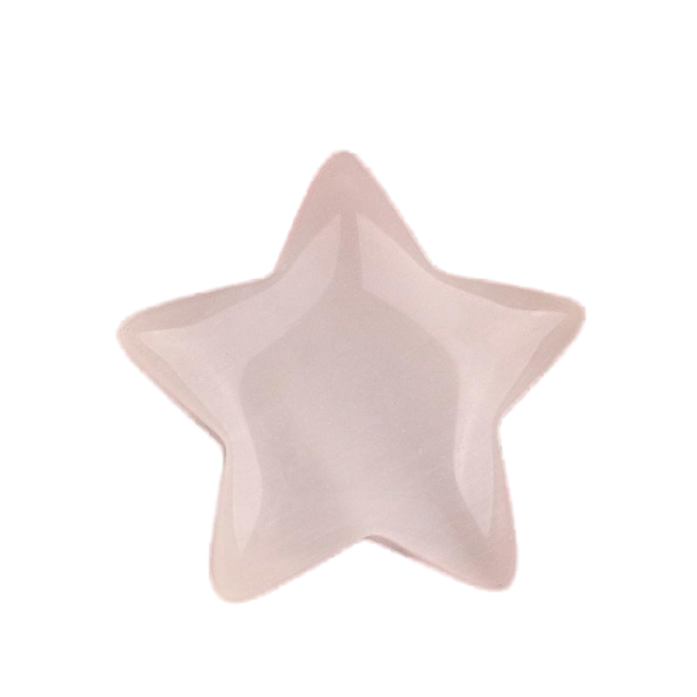 30MM Star Cat Eye Thumb Pocket Worry Crystal Polished Gemstone for DIY Meditation Reiki Balancing Decoration Witchcraft Meditation Collection