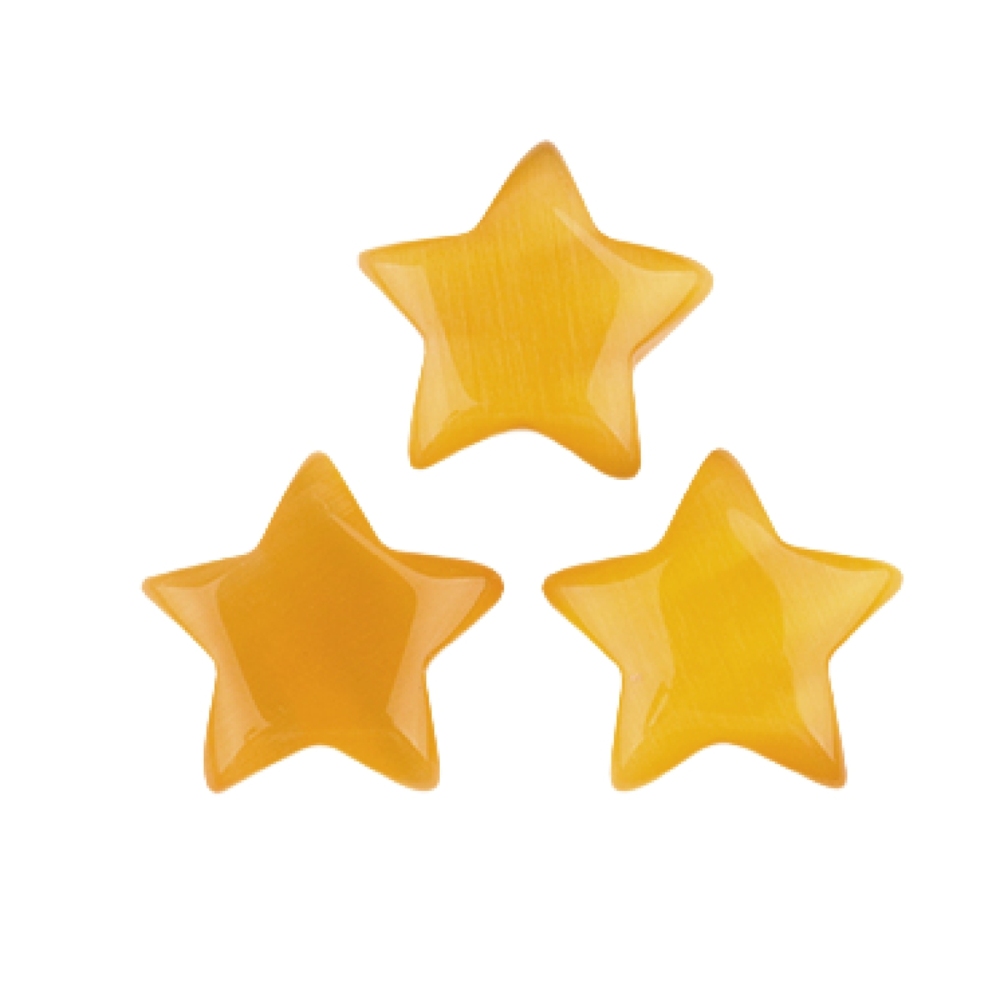 30MM Star Cat Eye Thumb Pocket Worry Crystal Polished Gemstone for DIY Meditation Reiki Balancing Decoration Witchcraft Meditation Collection