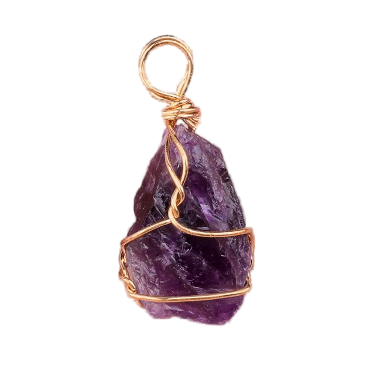 Natural Irregular Nuggets Chakra Crystal Stone Pendants Wire Wrapped Charms for DIY Bracelets Necklaces Earrings Jewelry Making