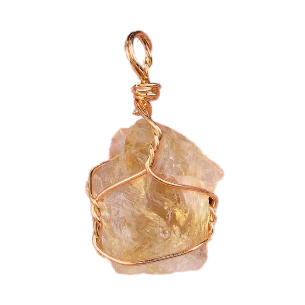 Pendants Gold Wire Wrapped  Irregular Nuggets Chakra Crystal StoneCharms for DIY Bracelets Necklaces Earrings Jewelry Making