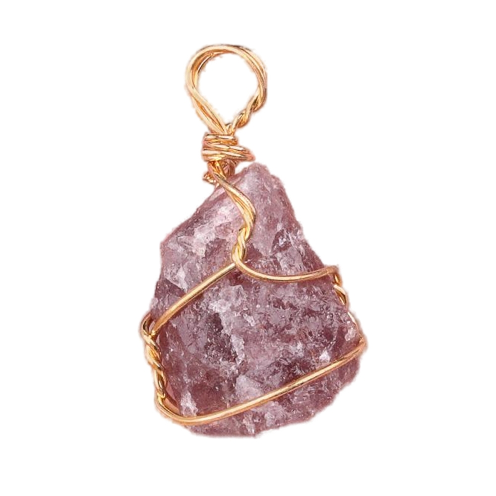 Pendants Gold Wire Wrapped  Irregular Nuggets Chakra Crystal StoneCharms for DIY Bracelets Necklaces Earrings Jewelry Making