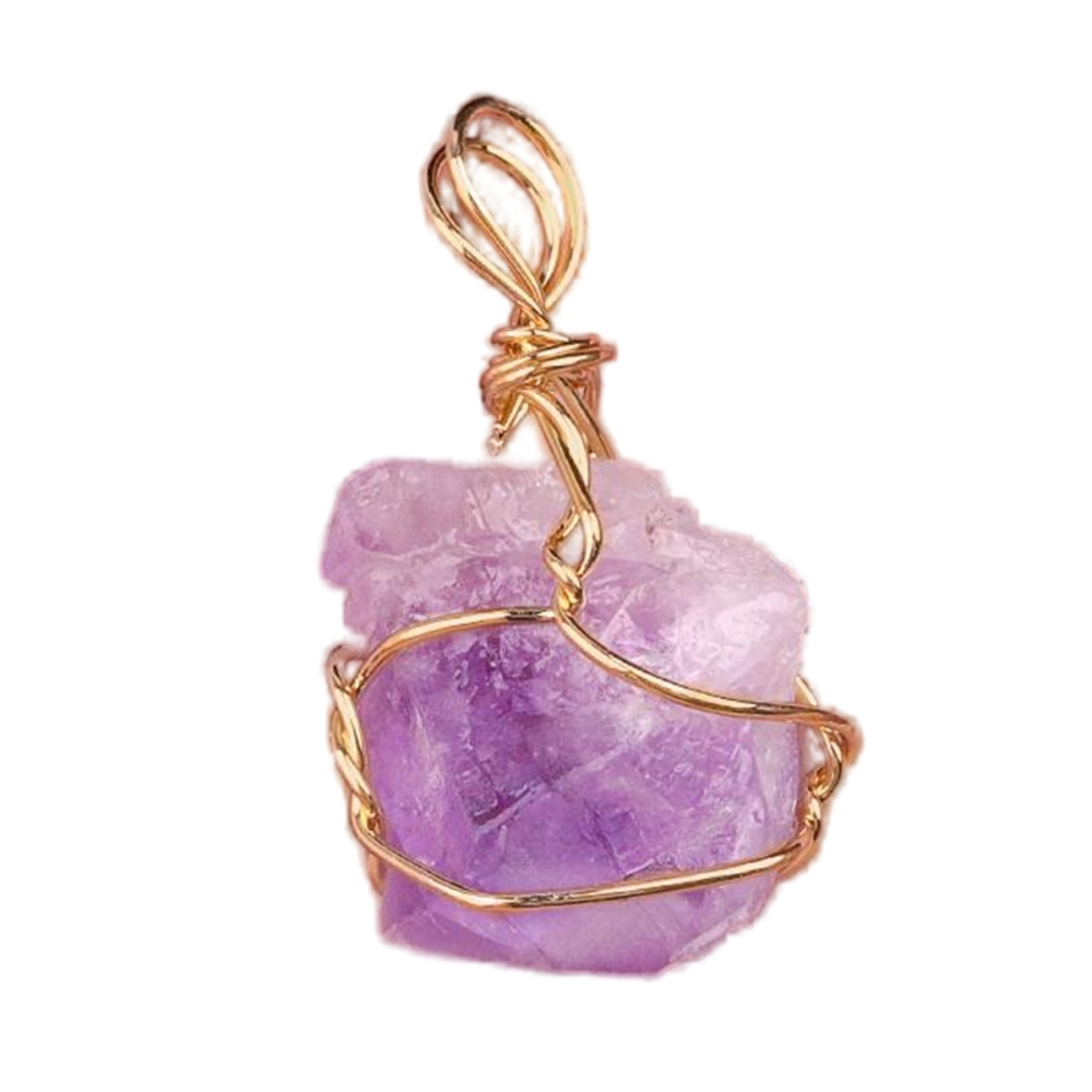 Pendants Gold Wire Wrapped  Irregular Nuggets Chakra Crystal StoneCharms for DIY Bracelets Necklaces Earrings Jewelry Making