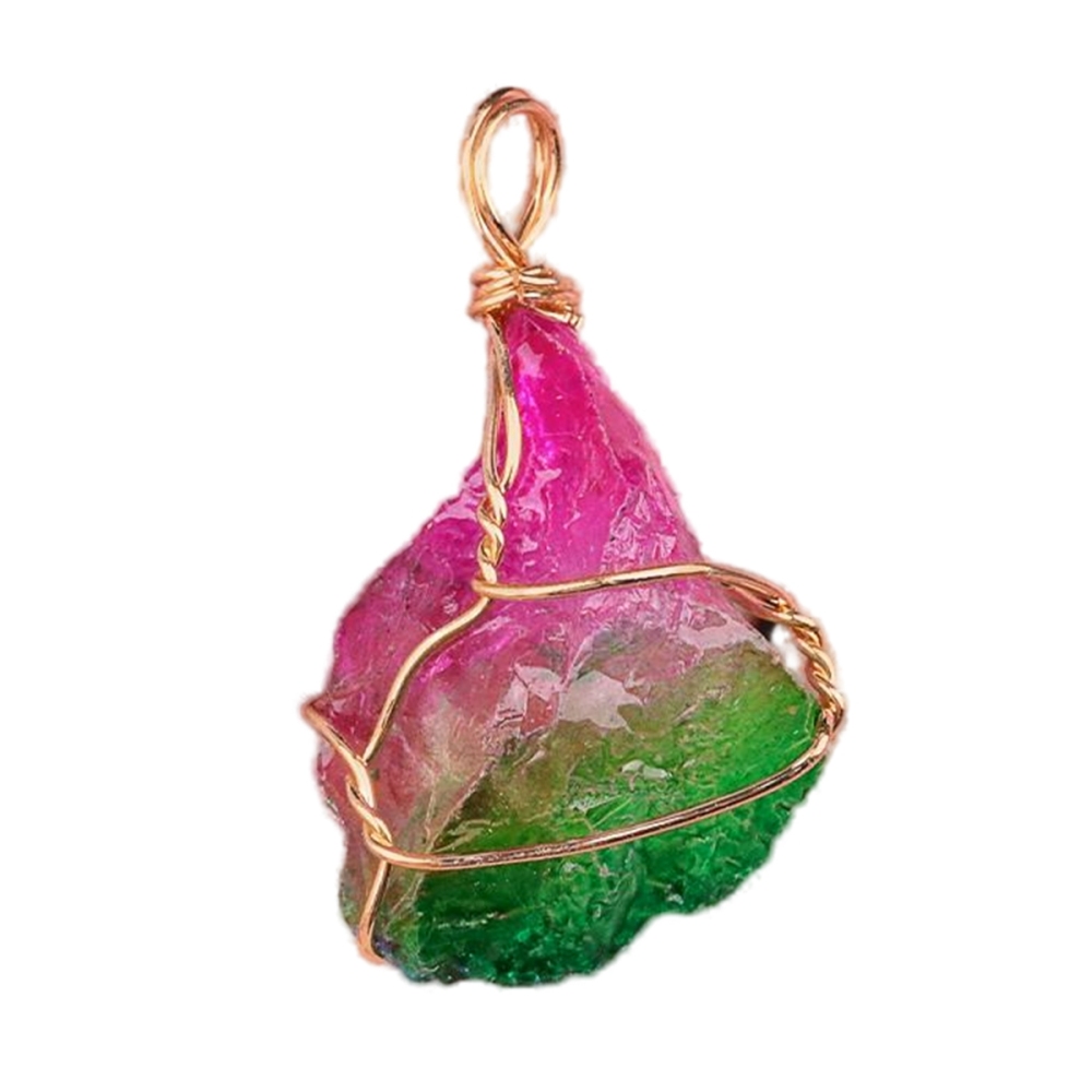 Pendants Gold Wire Wrapped  Irregular Nuggets Chakra Crystal StoneCharms for DIY Bracelets Necklaces Earrings Jewelry Making