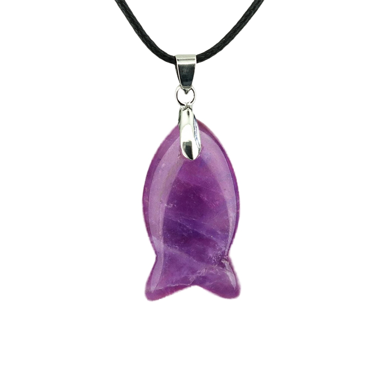 Handmade Craved Fish Gemstone Pendant for Making Jewelry 12X20MM
