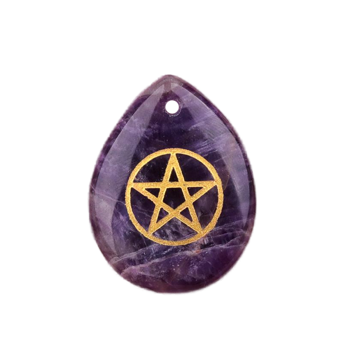 Gold Directional Sign " Pentagram" Teardrop Gemstone Pendant for Making Jewelry