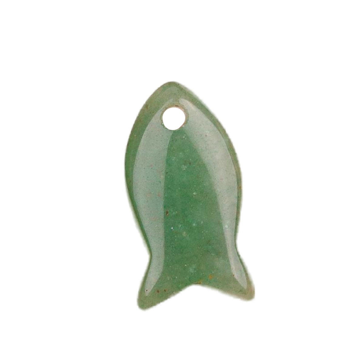 Handmade Craved Fish Gemstone Pendant for Making Jewelry 12X20MM