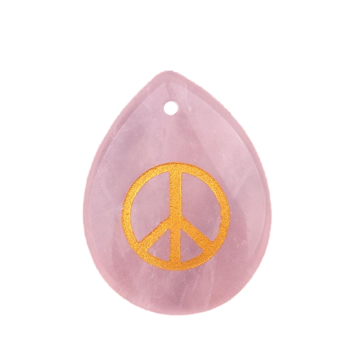 Gold Directional Sign " Peace " Teardrop Gemstone Pendant for Making Jewelry
