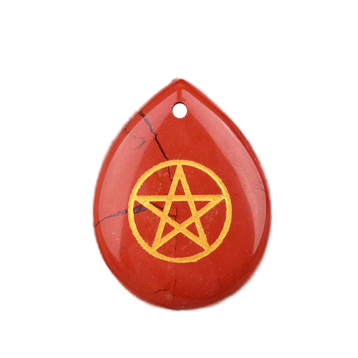 Gold Directional Sign " Pentagram" Teardrop Gemstone Pendant for Making Jewelry