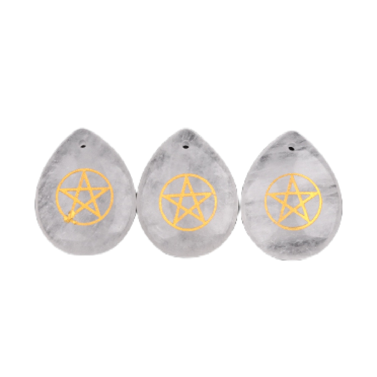 Gold Directional Sign " Pentagram" Teardrop Gemstone Pendant for Making Jewelry