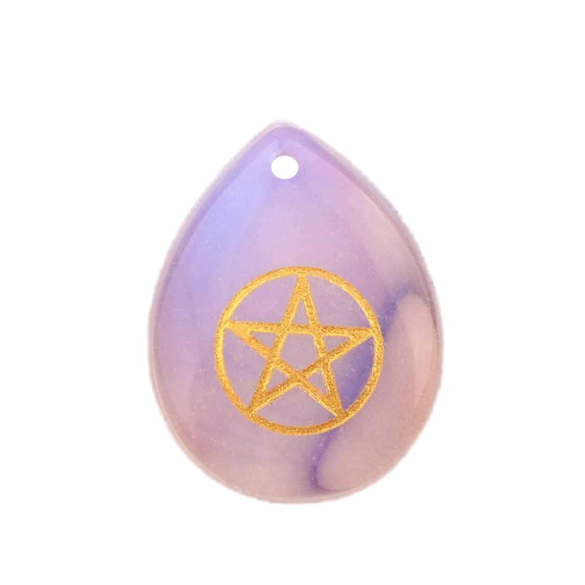 Gold Directional Sign " Pentagram" Teardrop Gemstone Pendant for Making Jewelry