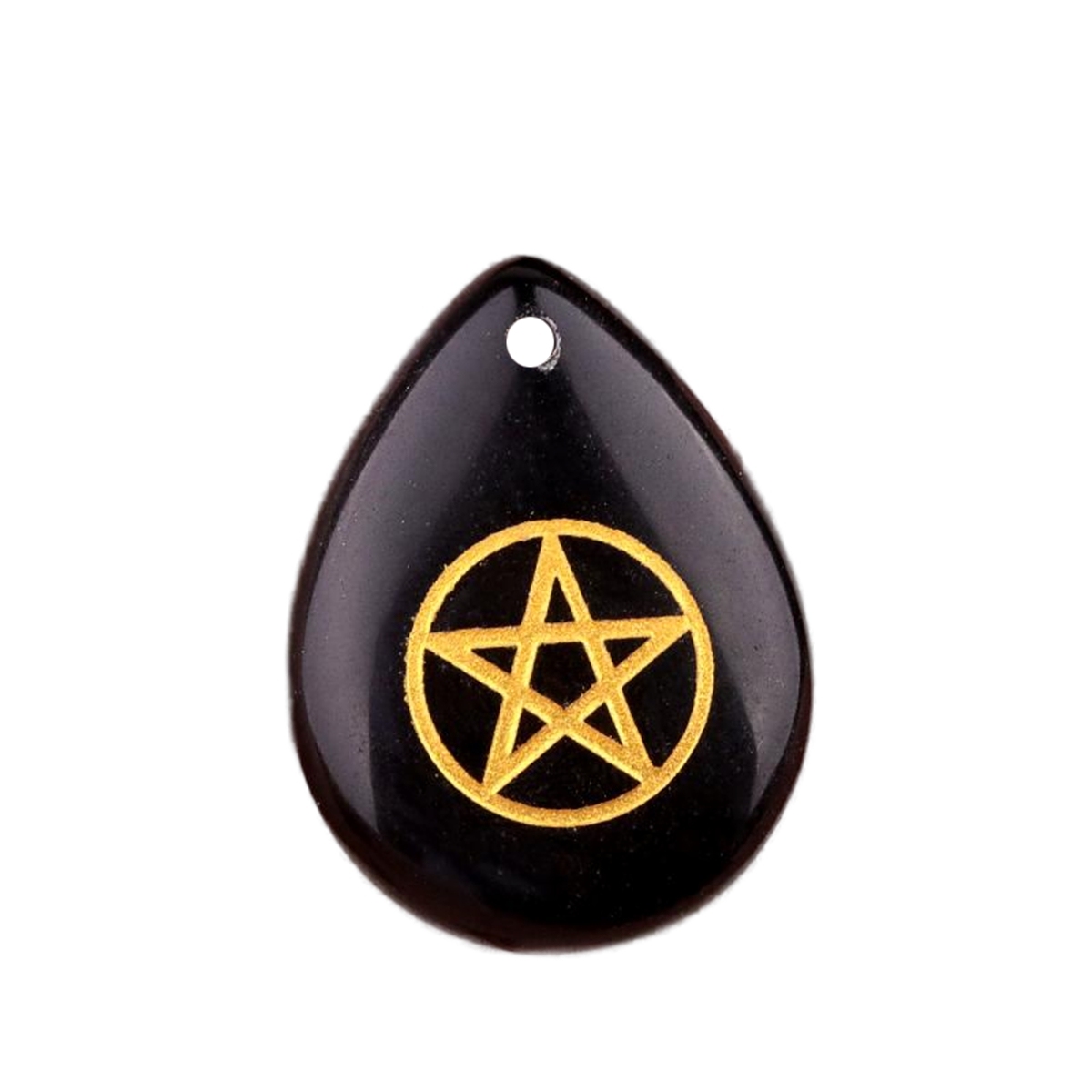 Gold Directional Sign " Pentagram" Teardrop Gemstone Pendant for Making Jewelry