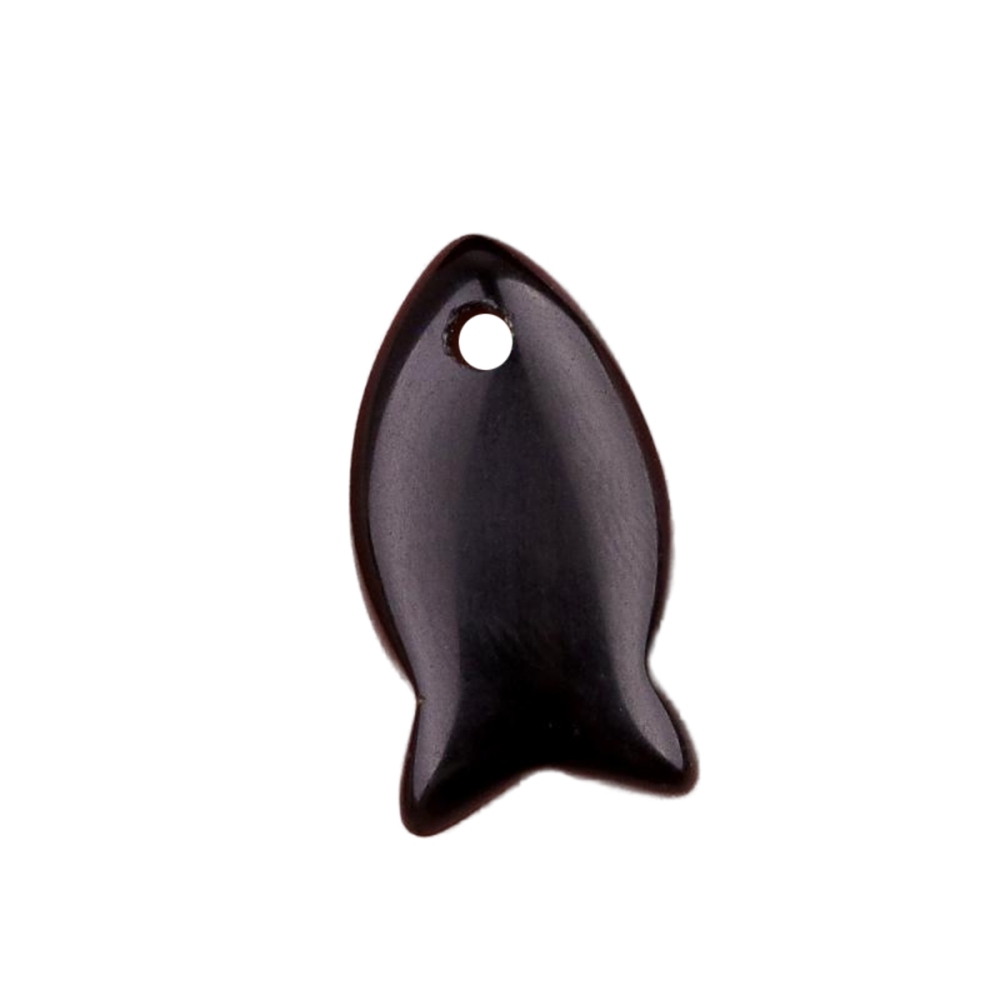 Handmade Craved Fish Gemstone Pendant for Making Jewelry 20X38MM
