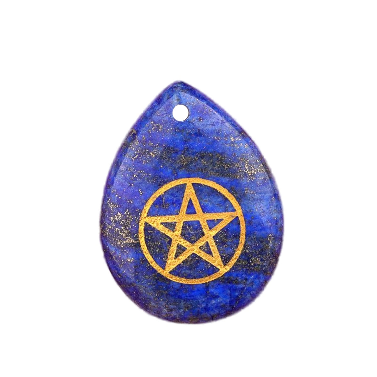 Gold Directional Sign " Pentagram" Teardrop Gemstone Pendant for Making Jewelry
