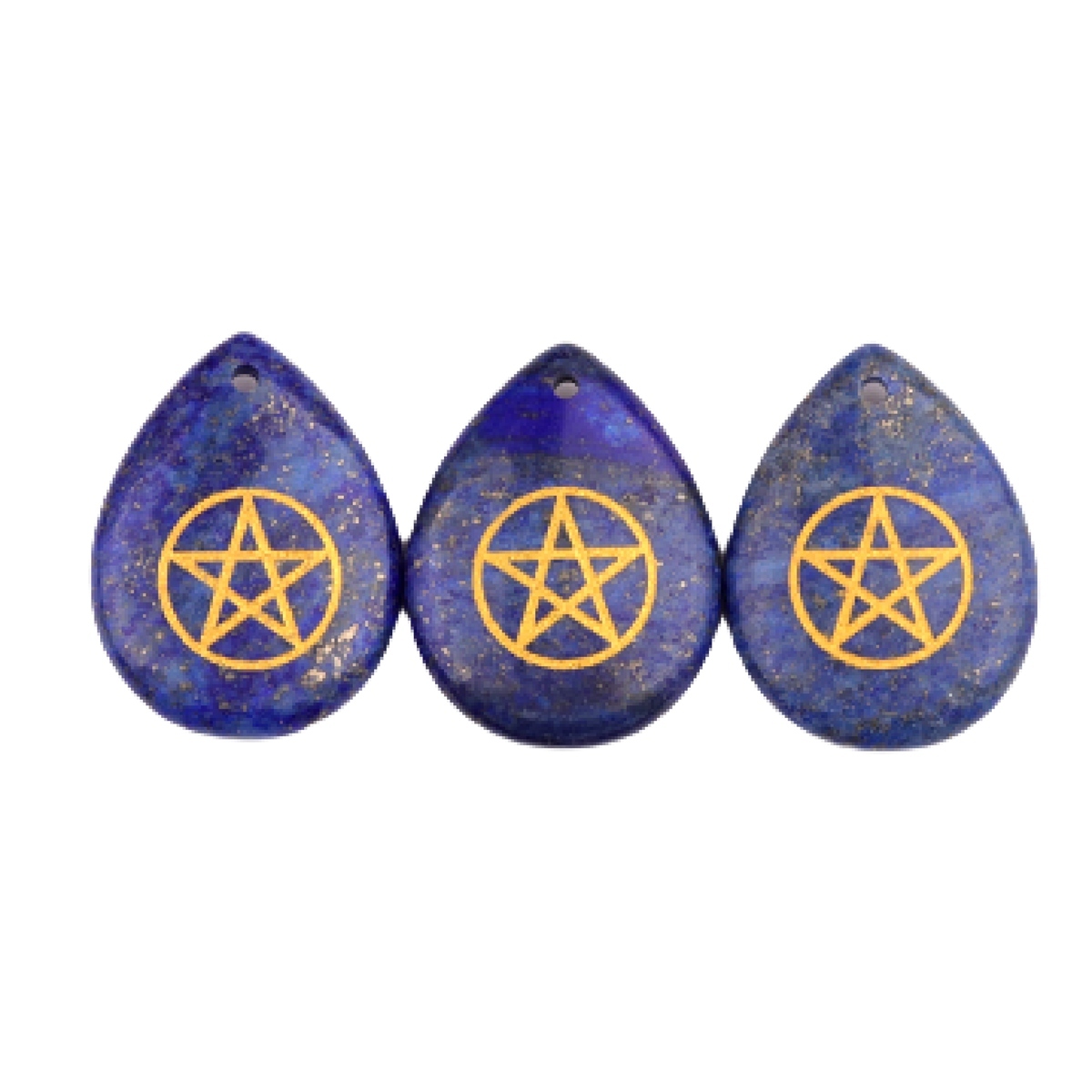 Gold Directional Sign " Pentagram" Teardrop Gemstone Pendant for Making Jewelry