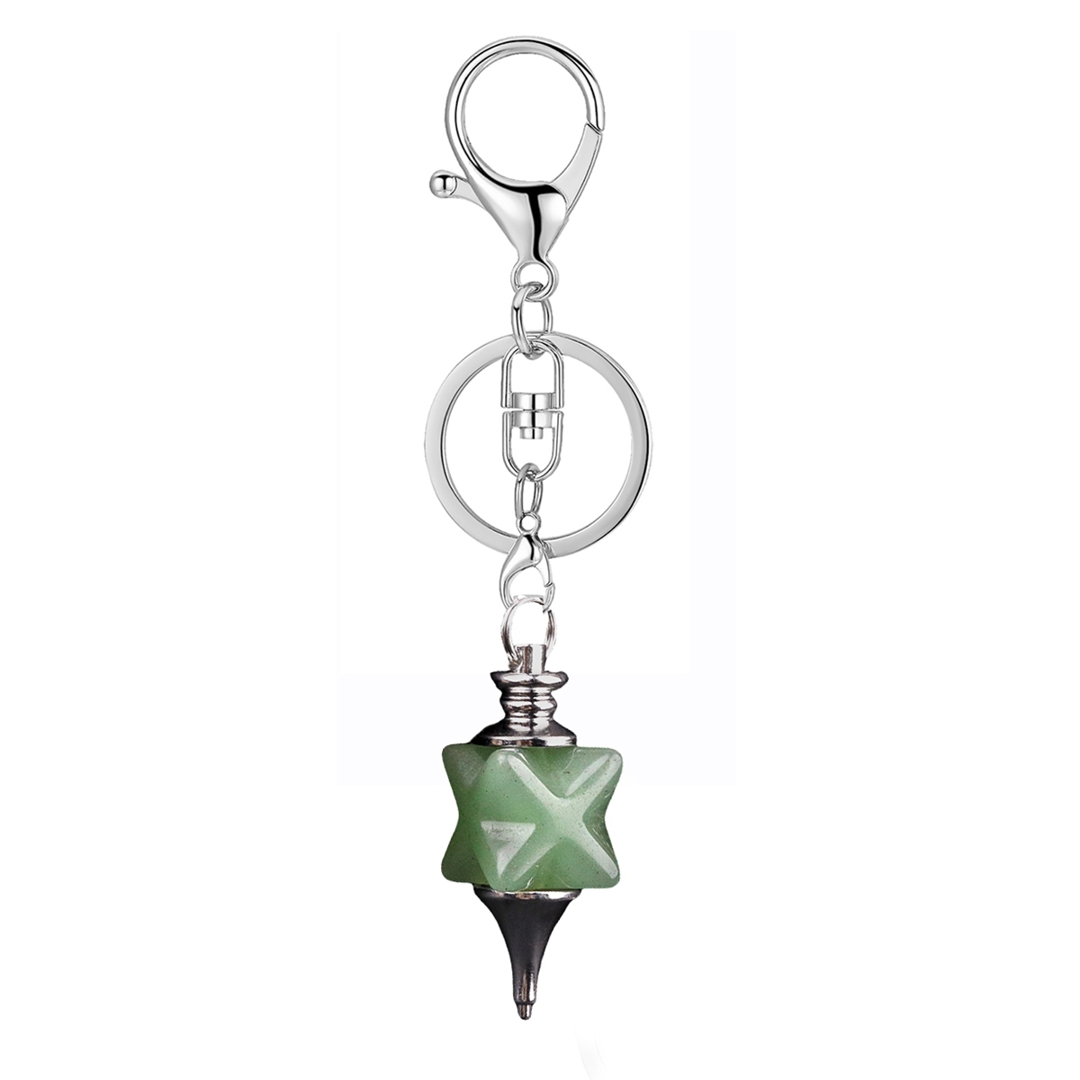 Kaba Star Stone Keychain  Spiritual Pendant Healing Meditation Divination Exquisite Pendant keyrings