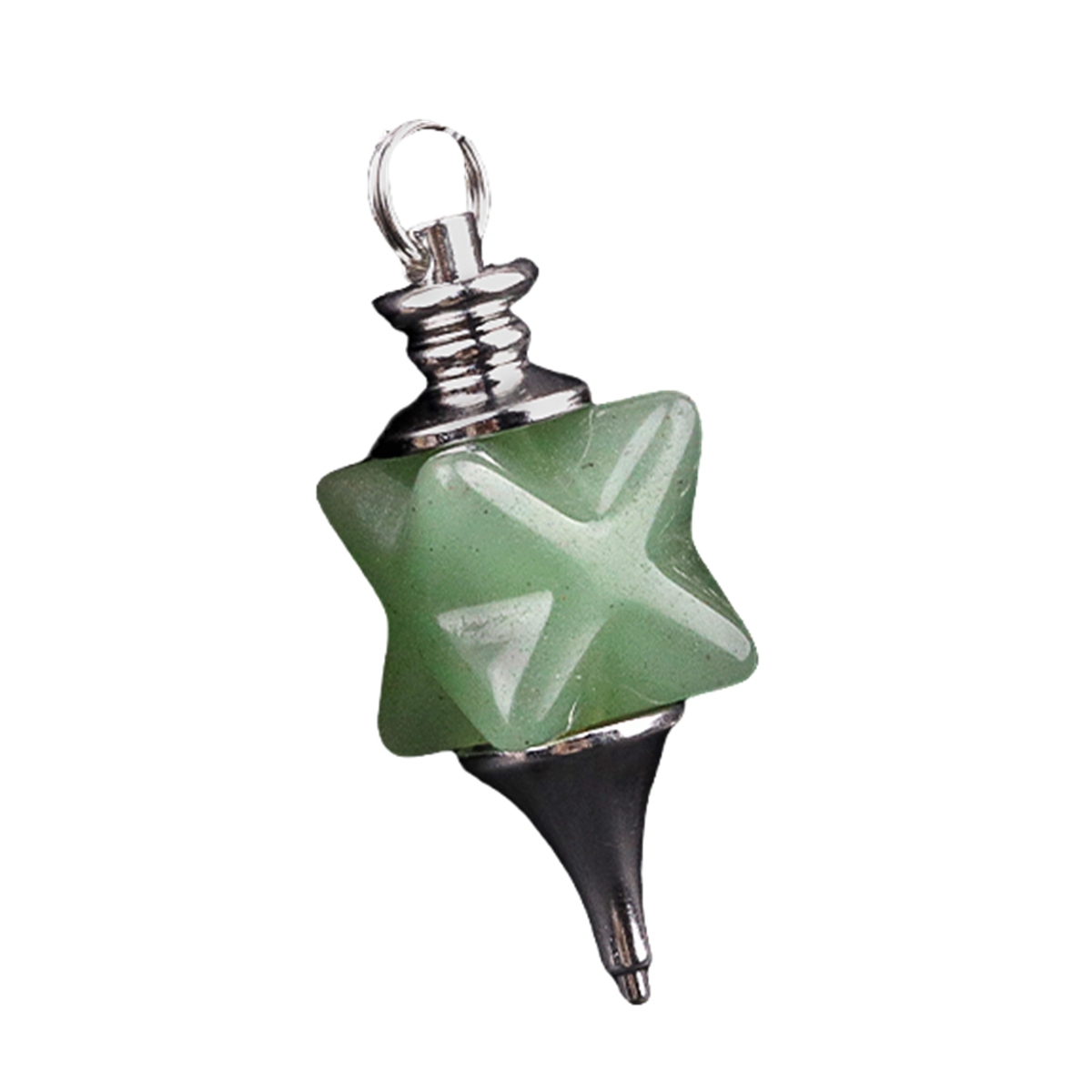Carving Kaba Star Multi-Color Crystal Stone Spiritual Pendant Healing Meditation Divination Exquisite Pendulum As Gift