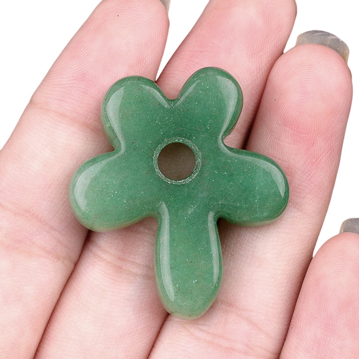 35MM Flower Stone Pendant for Jewelry Making Healing Chakra
