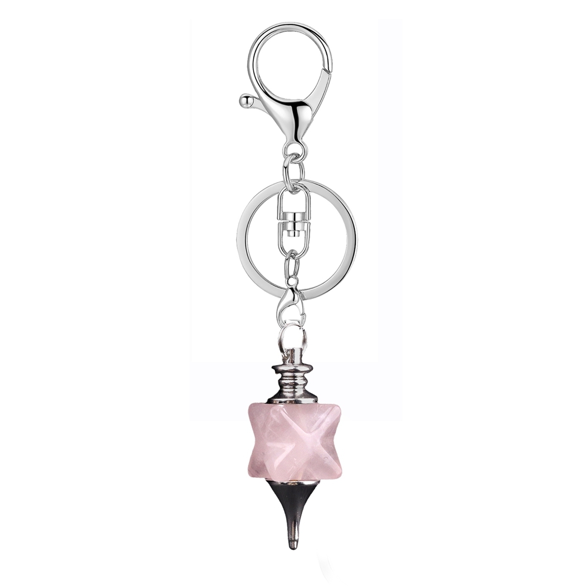 Kaba Star Stone Keychain  Spiritual Pendant Healing Meditation Divination Exquisite Pendant keyrings