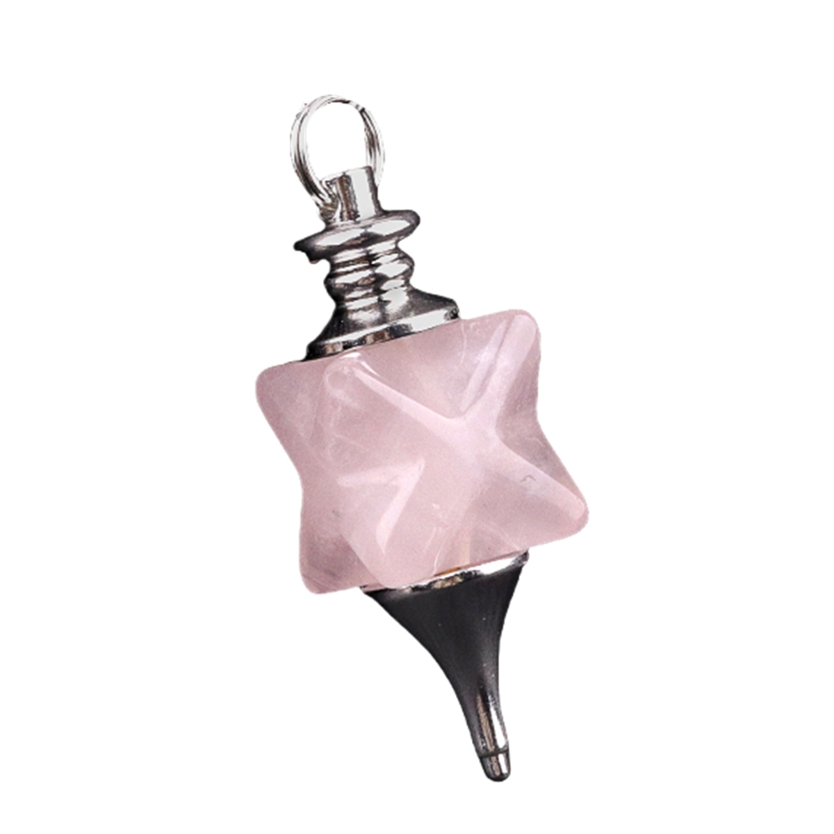 Carving Kaba Star Multi-Color Crystal Stone Spiritual Pendant Healing Meditation Divination Exquisite Pendulum As Gift