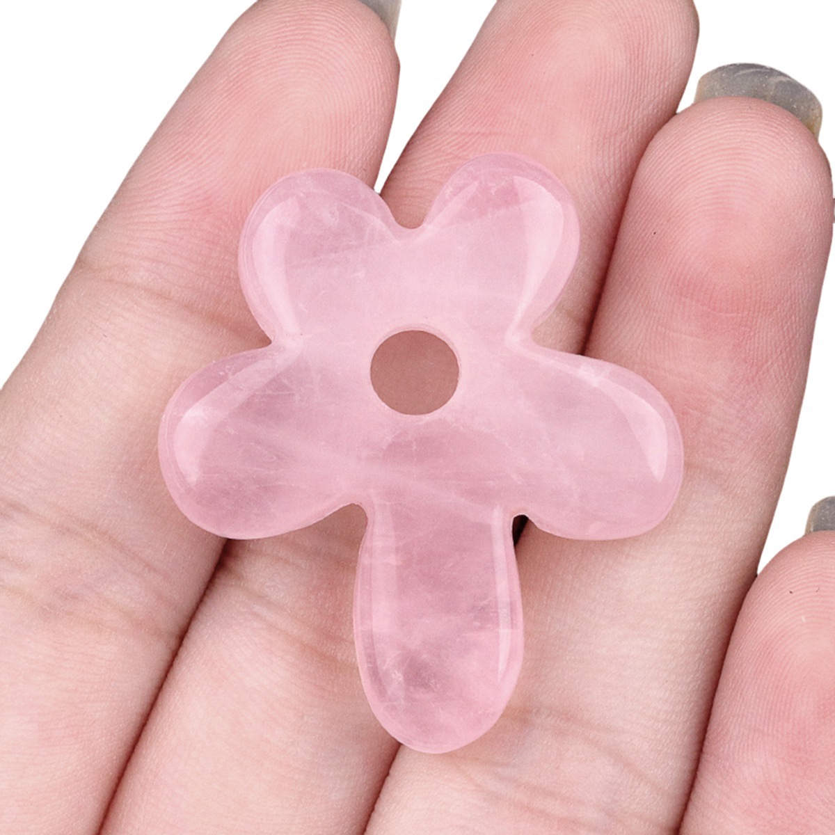35MM Flower Stone Pendant for Jewelry Making Healing Chakra