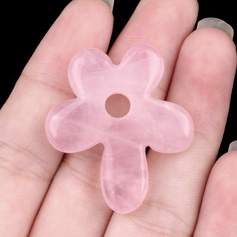 35MM Flower Stone Pendant for Jewelry Making Healing Chakra