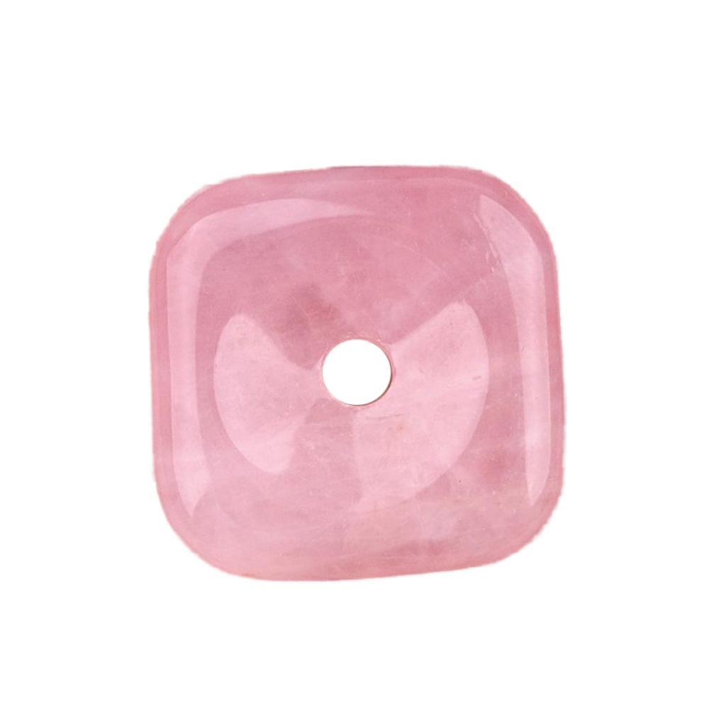 30MM Square Disc Lucky Coin Pingan Pendant for Jewelry Making Polished Crystal Amulet Peace Circle Donut Stone Beads 6MM Large Hole in Middle
