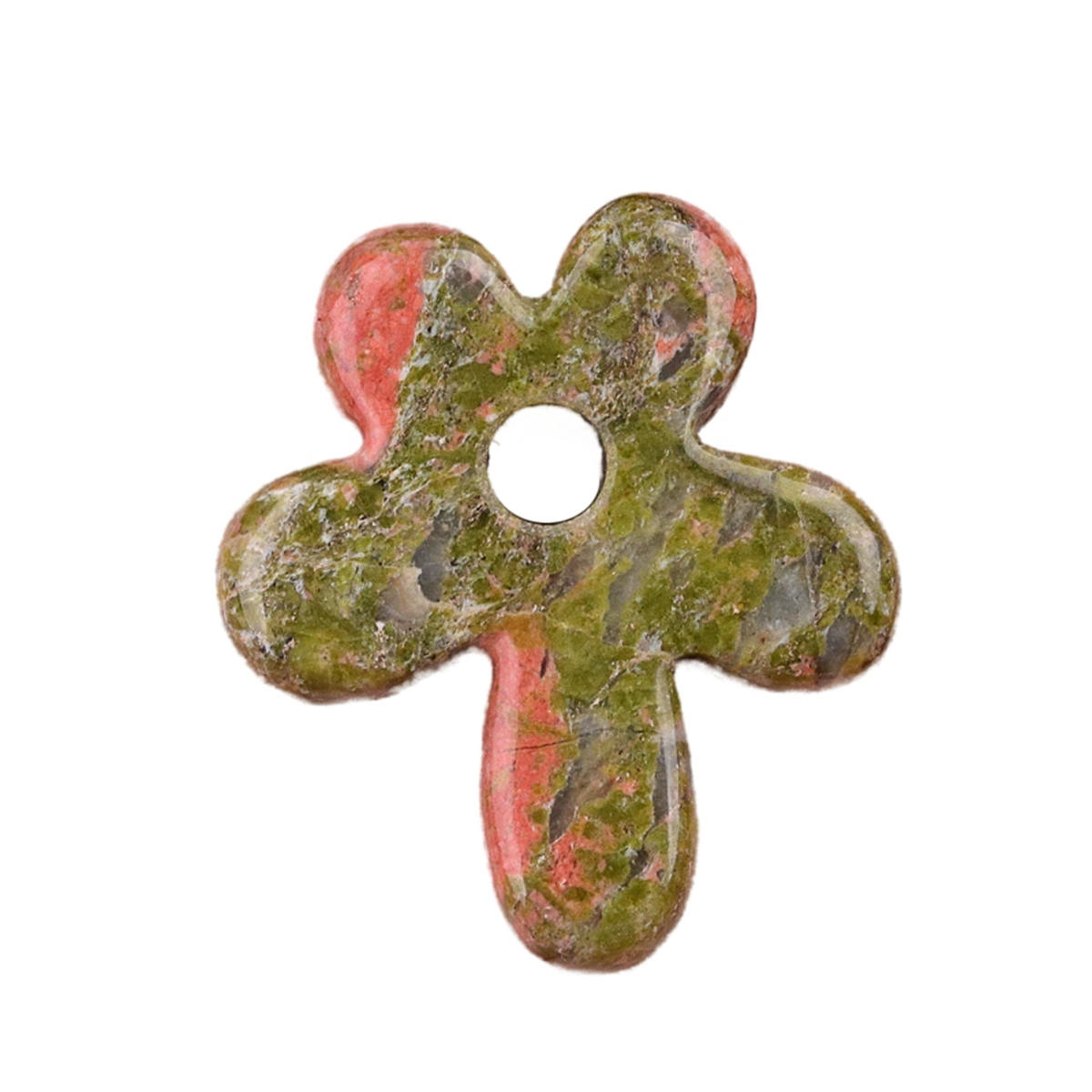 35MM Flower Stone Pendant for Jewelry Making Healing Chakra