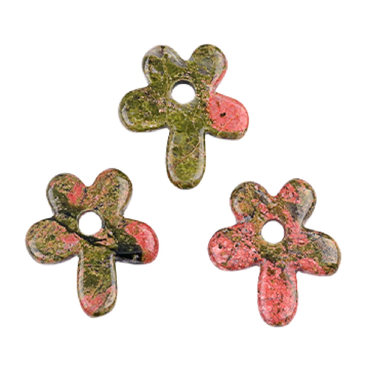35MM Flower Stone Pendant for Jewelry Making Healing Chakra