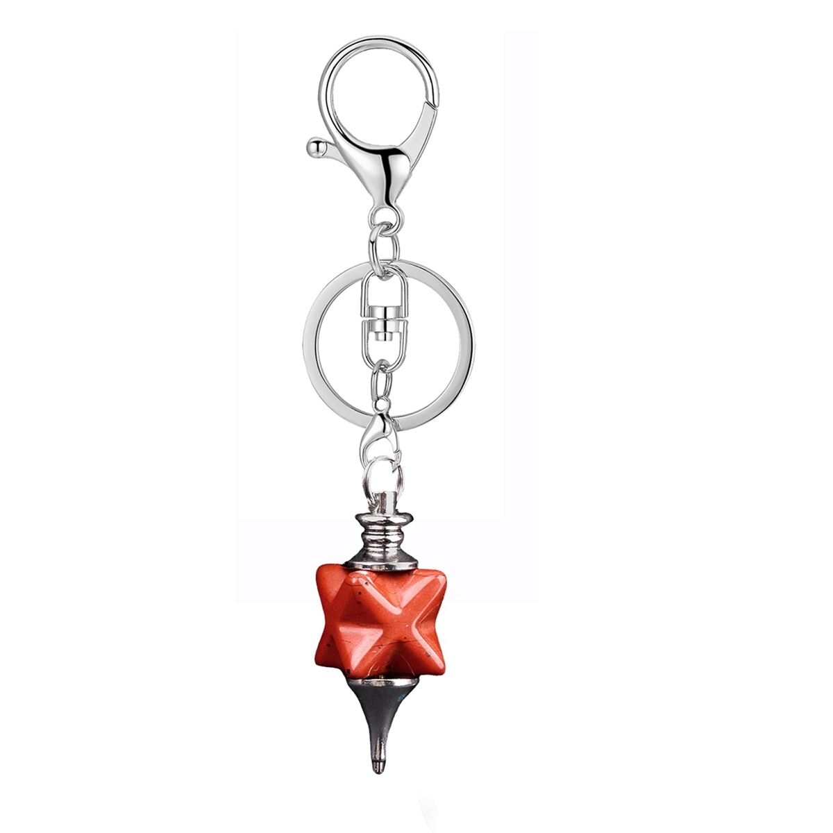 Kaba Star Stone Keychain  Spiritual Pendant Healing Meditation Divination Exquisite Pendant keyrings