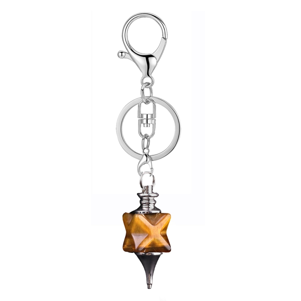 Kaba Star Stone Keychain  Spiritual Pendant Healing Meditation Divination Exquisite Pendant keyrings
