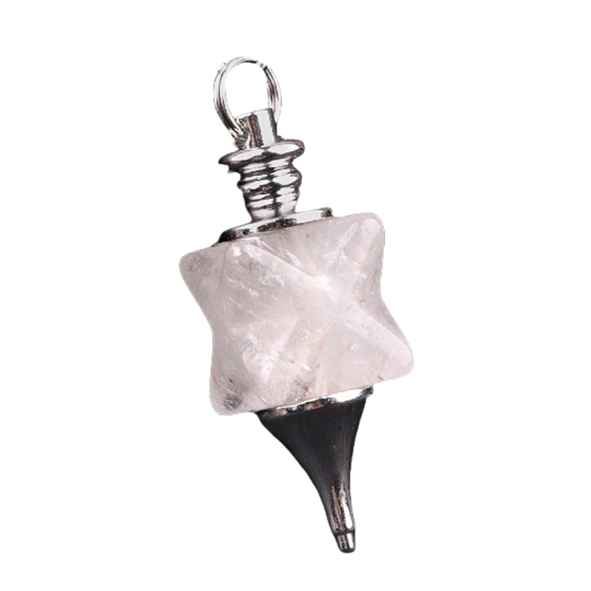 Carving Kaba Star Multi-Color Crystal Stone Spiritual Pendant Healing Meditation Divination Exquisite Pendulum As Gift