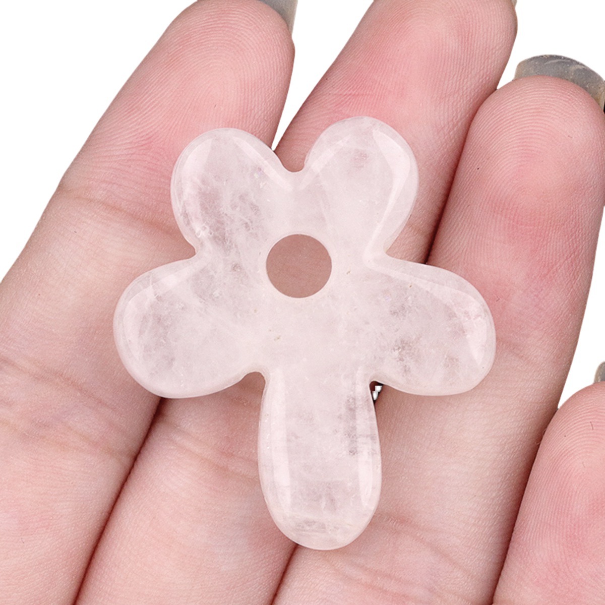 35MM Flower Stone Pendant for Jewelry Making Healing Chakra