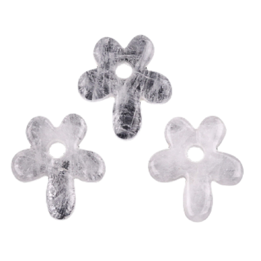 35MM Flower Stone Pendant for Jewelry Making Healing Chakra