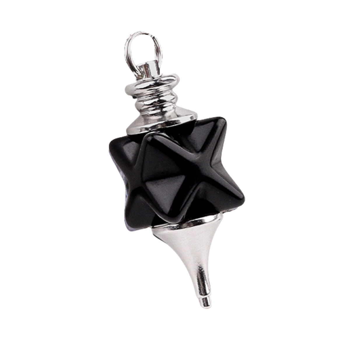 Carving Kaba Star Multi-Color Crystal Stone Spiritual Pendant Healing Meditation Divination Exquisite Pendulum As Gift