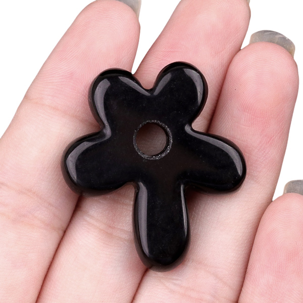 35MM Flower Stone Pendant for Jewelry Making Healing Chakra