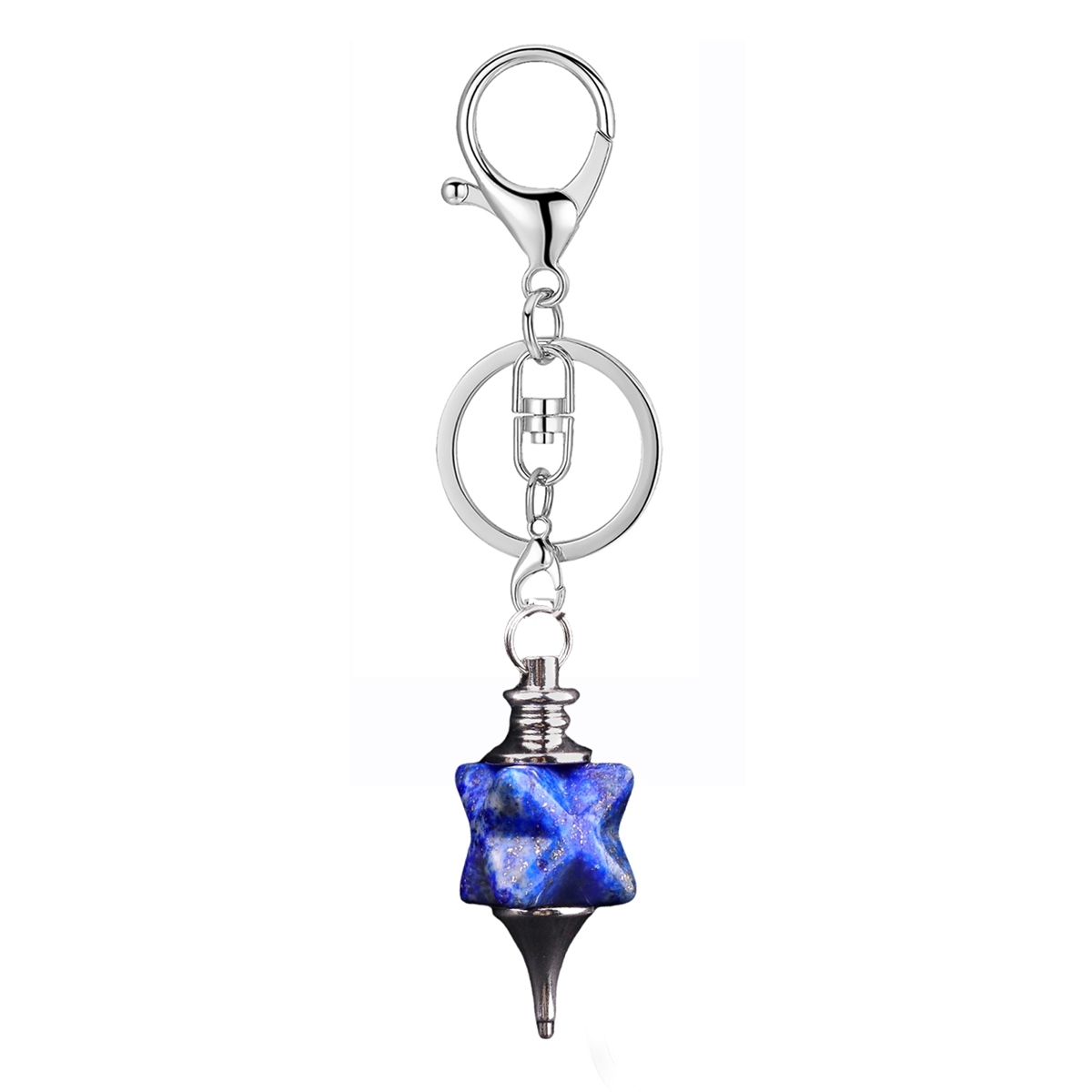 Kaba Star Stone Keychain  Spiritual Pendant Healing Meditation Divination Exquisite Pendant keyrings