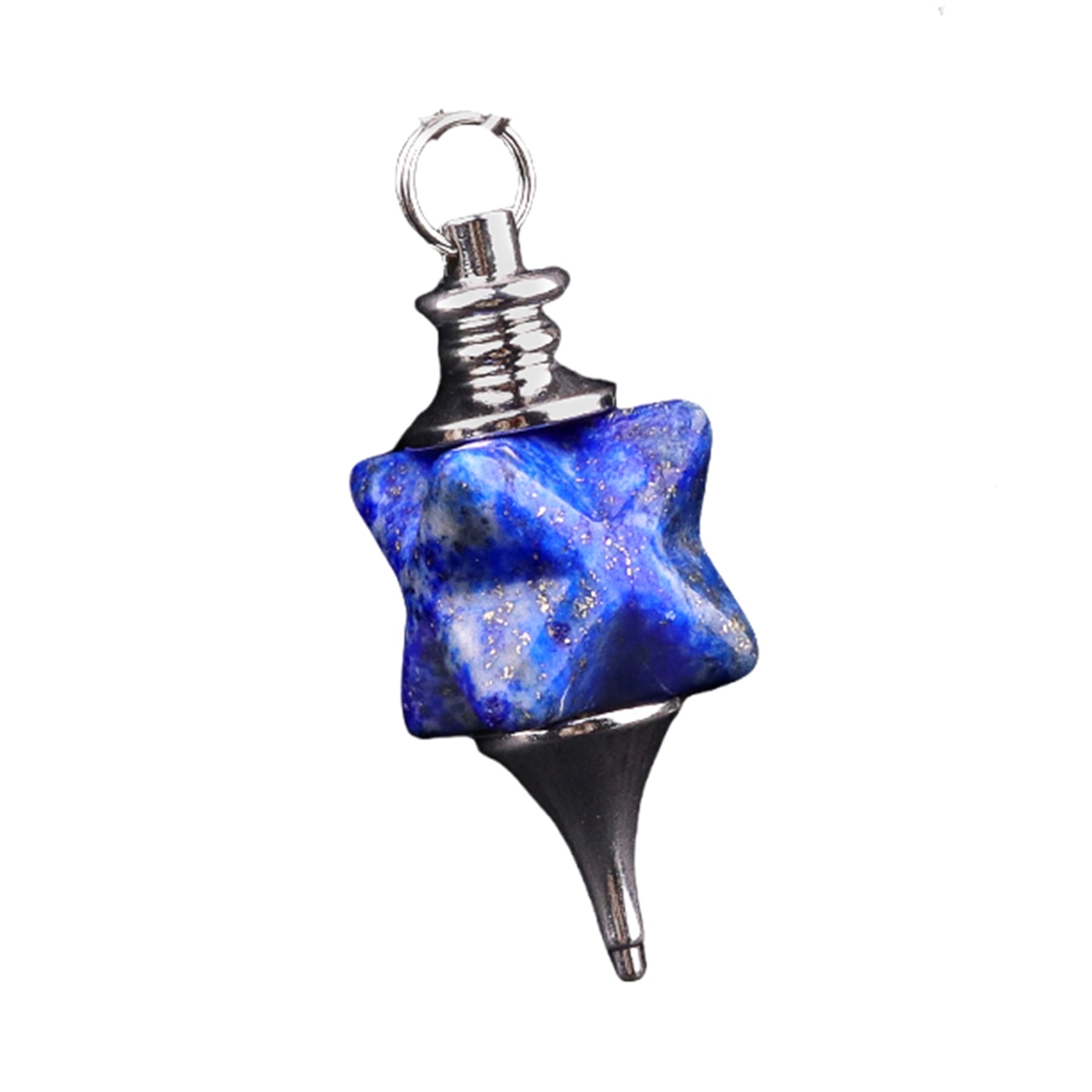 Carving Kaba Star Multi-Color Crystal Stone Spiritual Pendant Healing Meditation Divination Exquisite Pendulum As Gift