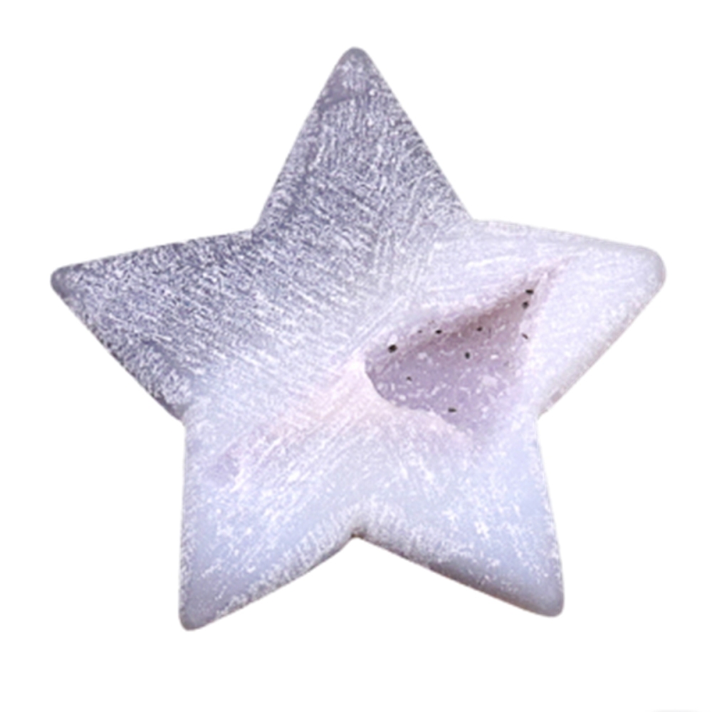 2.0Inch Handmade Craved Matte Agate Heart Moon Star for Home Decoration #SP1921