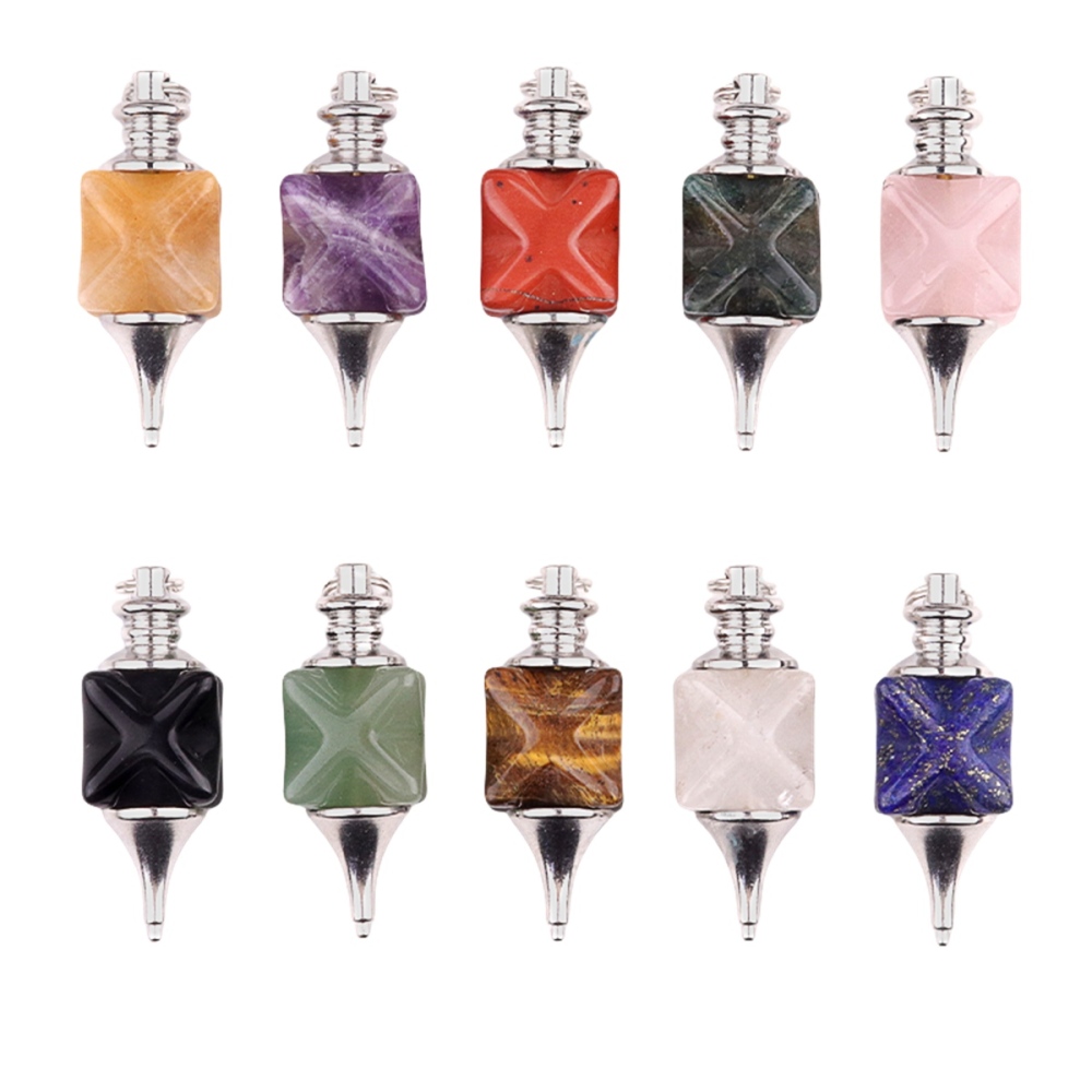 Carving Kaba Star Multi-Color Crystal Stone Spiritual Pendant Healing Meditation Divination Exquisite Pendulum As Gift