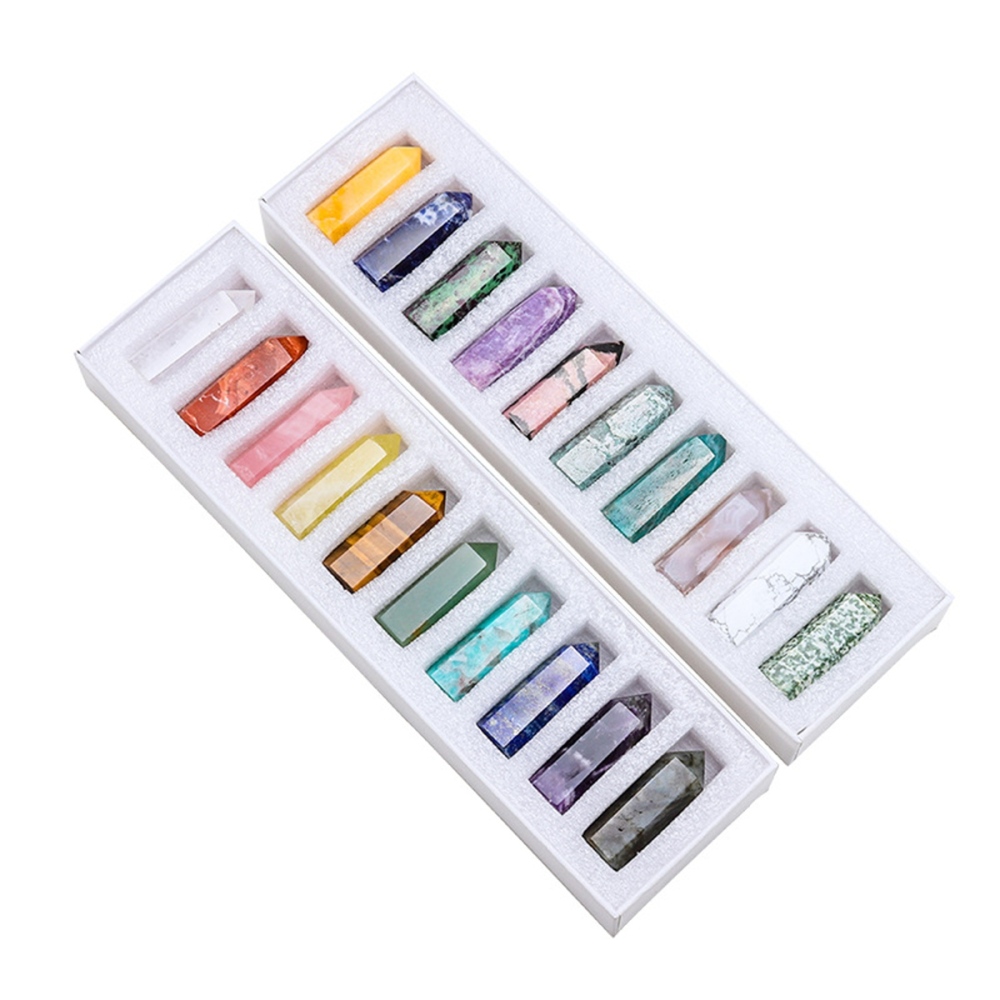 Natural Stone 4-5CM Crystal Column Point 10 Pieces Set Hexagonal Column Crystal Healing Stone Handicraft Friend Gift Set