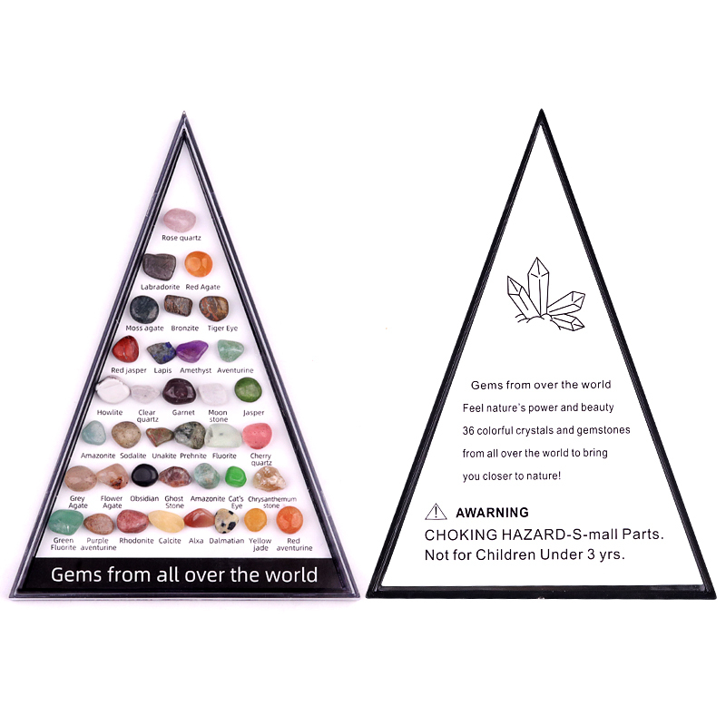 36 Mini Rocks and Mineral Assortment Set Stone Collection for Polishing Wicca & Reiki Crystal Healing #SP1918