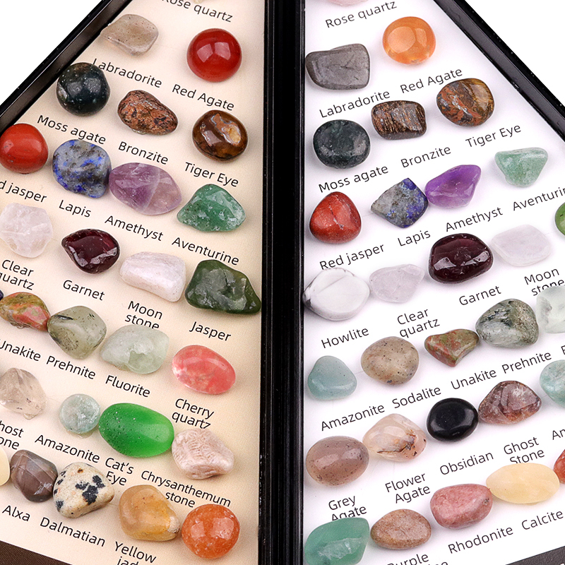 36 Mini Rocks and Mineral Assortment Set Stone Collection for Polishing Wicca & Reiki Crystal Healing #SP1918